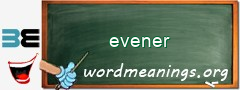 WordMeaning blackboard for evener